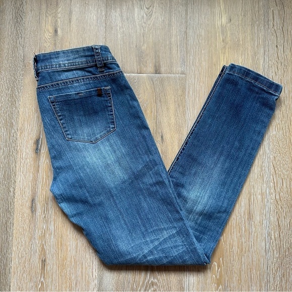 Foxy Jeans Blue Medium Wash Skinny Jeans - Size 27 - Picture 13 of 16